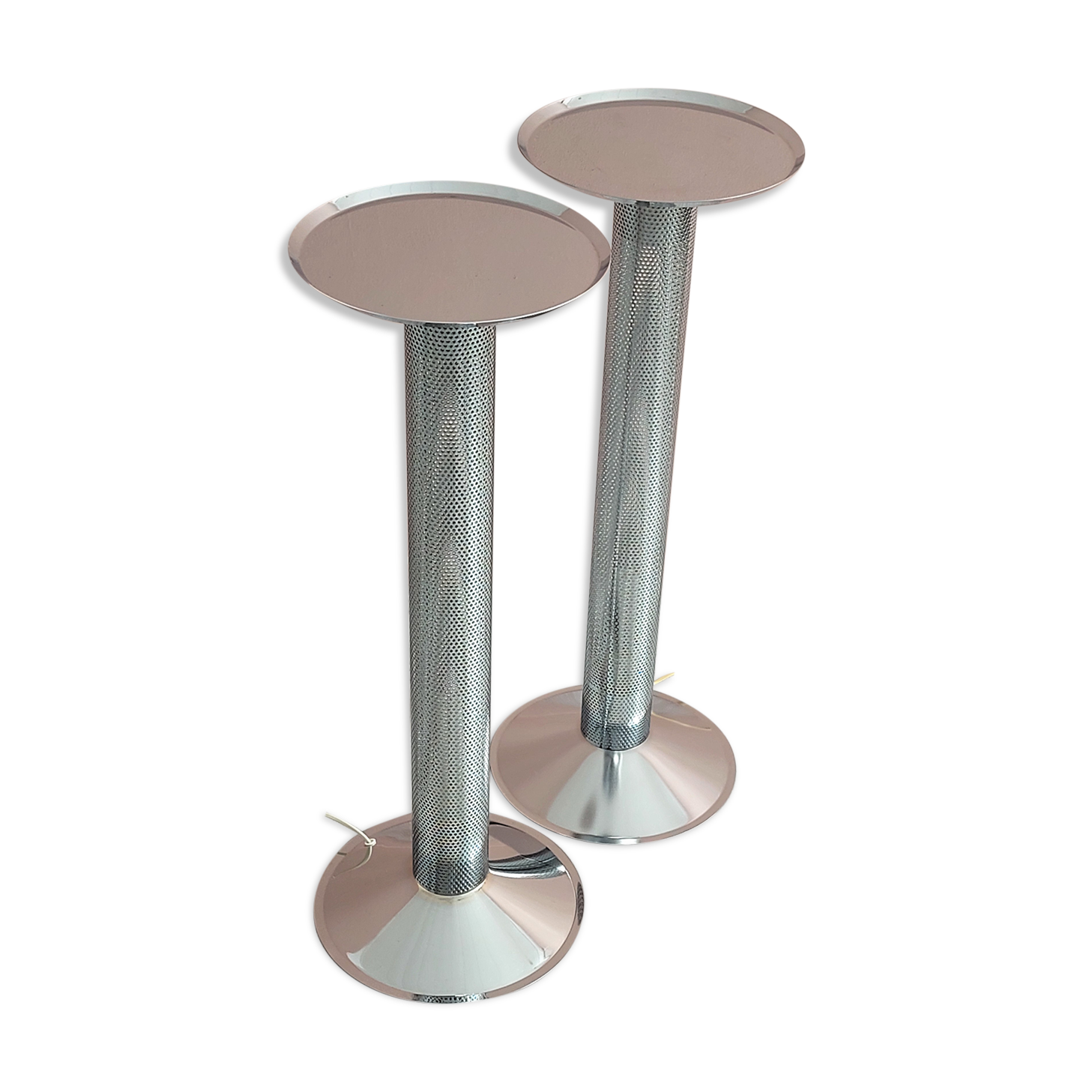 Lampadaire en métal et table d’appoint par Ikea, années 1980.