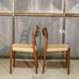 2x Niels O. Møller dining chair in teak Model 75, 1960s Denmark