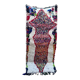 Vintage Boujaad wool table runner: red and black Moroccan rug.
