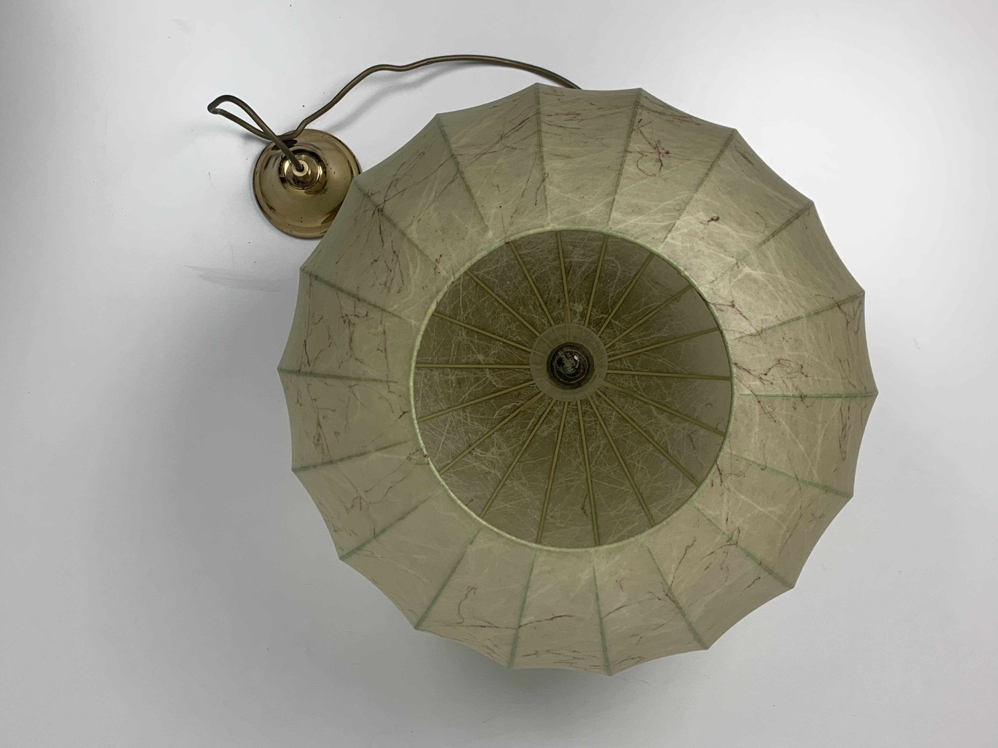 Mid-Century Space Age Cocoon Hanging Pendant Lamp in the style of Achille Castiglioni, 1960s