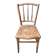 Old wooden bistro chair – decorated seat – rustic furniture