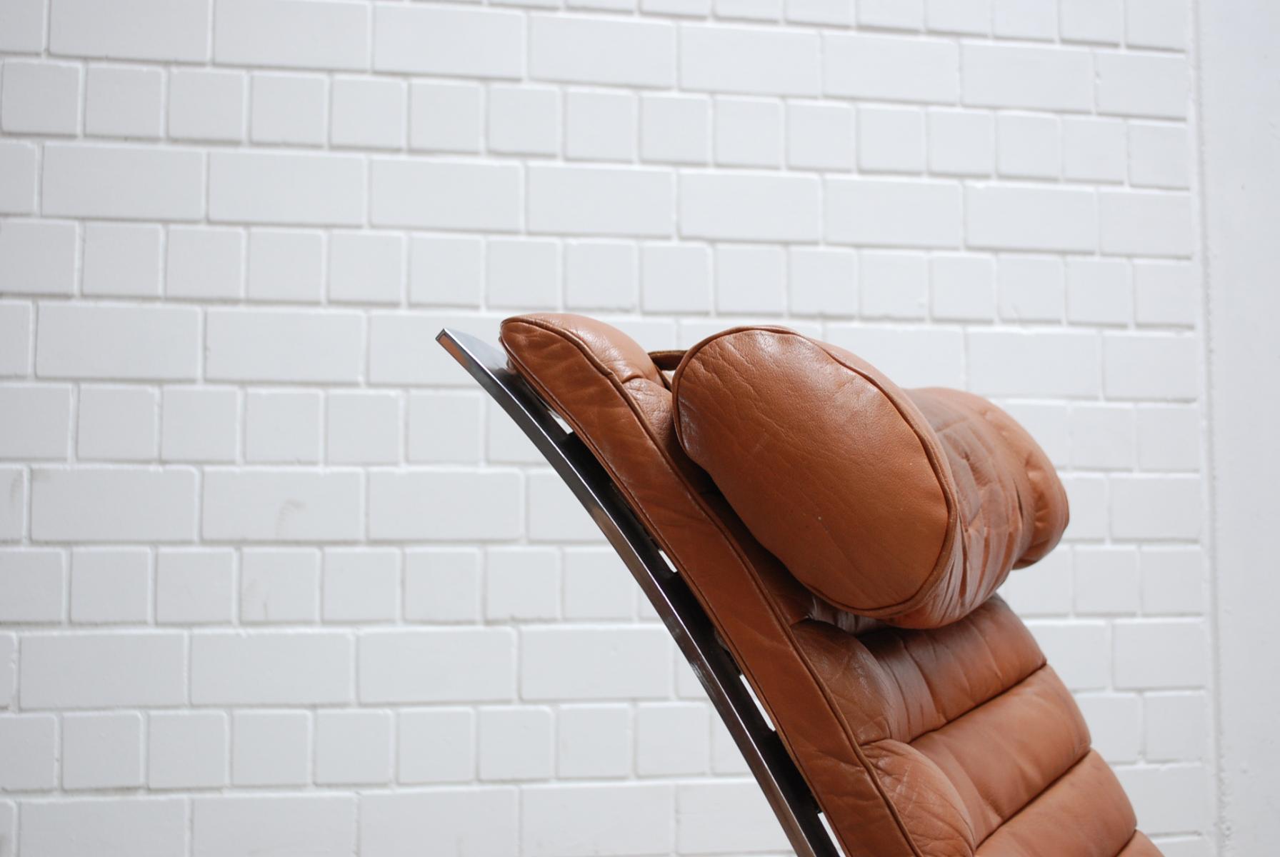 ARI Cognac Leather Armchair by Arne Norell