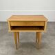 Table de chevet vintage bois blond, années 60