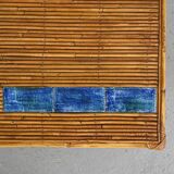 Coffee table with blue ceramic tiles by Robert and Jean Cloutier