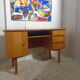 Scandinavian vintage light wood desk of the 60s