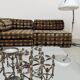 Vintage modular convertible sofa bed 'Flannel Tiles'