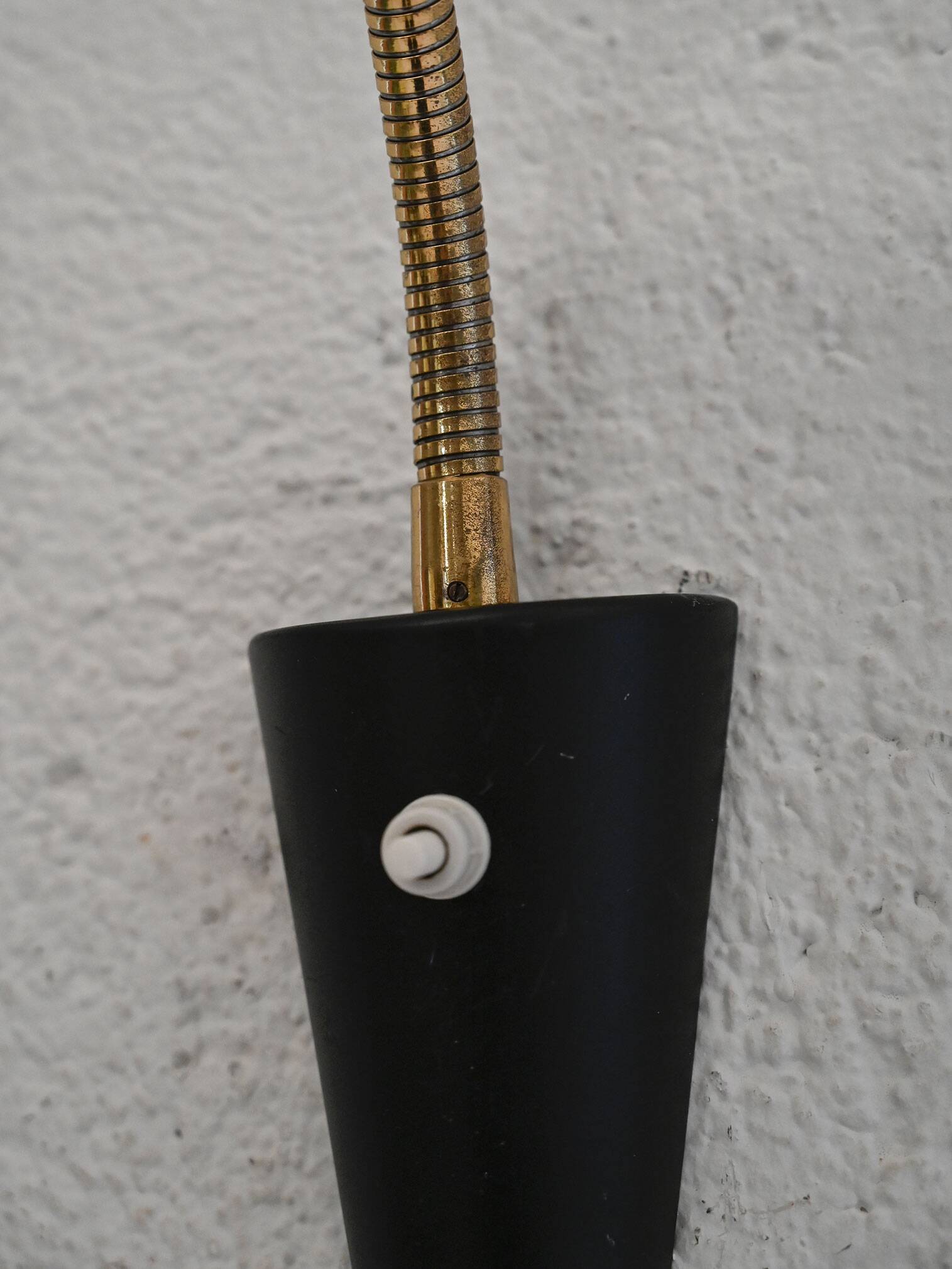 Pair of 1950s/60s Black Scandinavian Wall Lamps