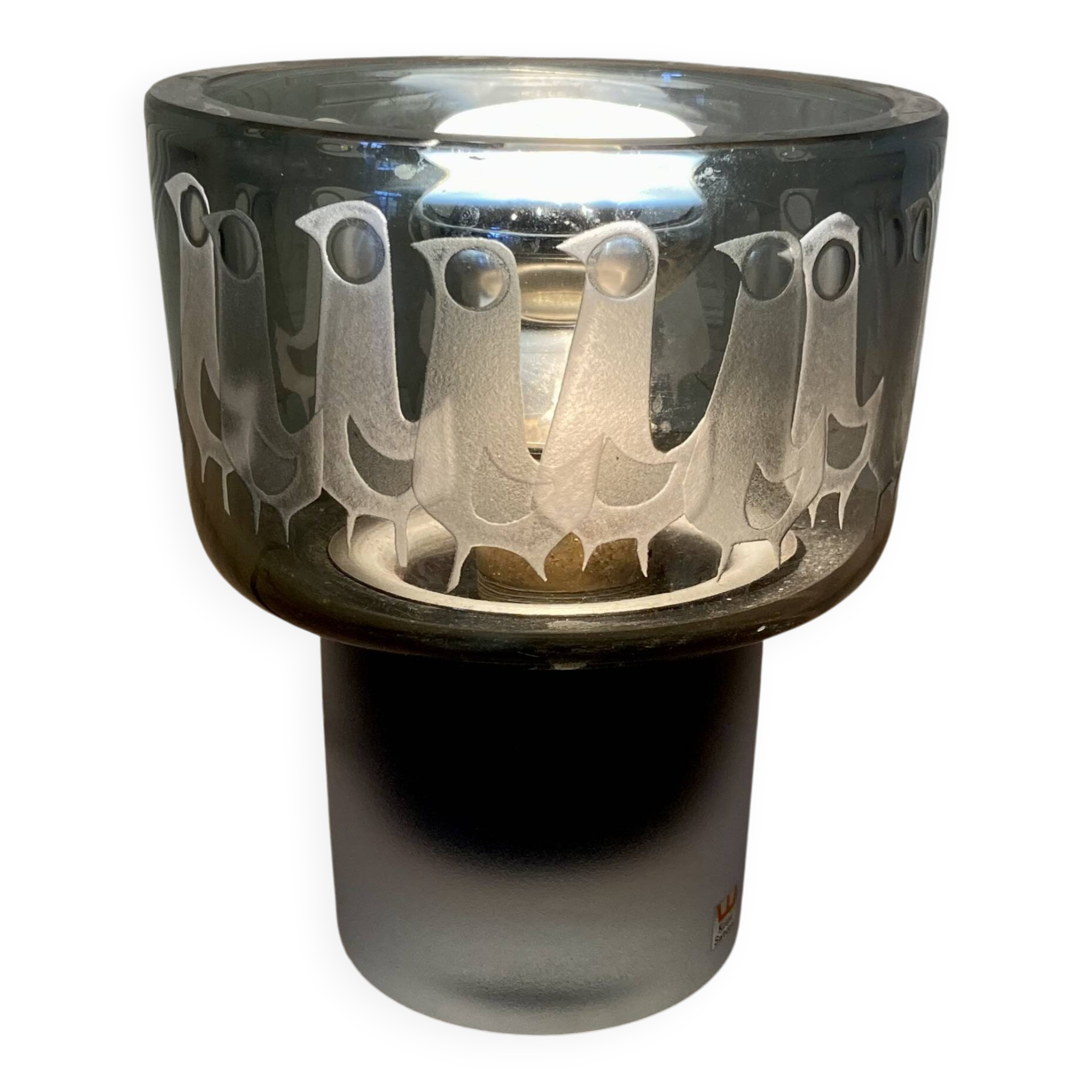 Large glass lamp "Scandinavian design 1950".