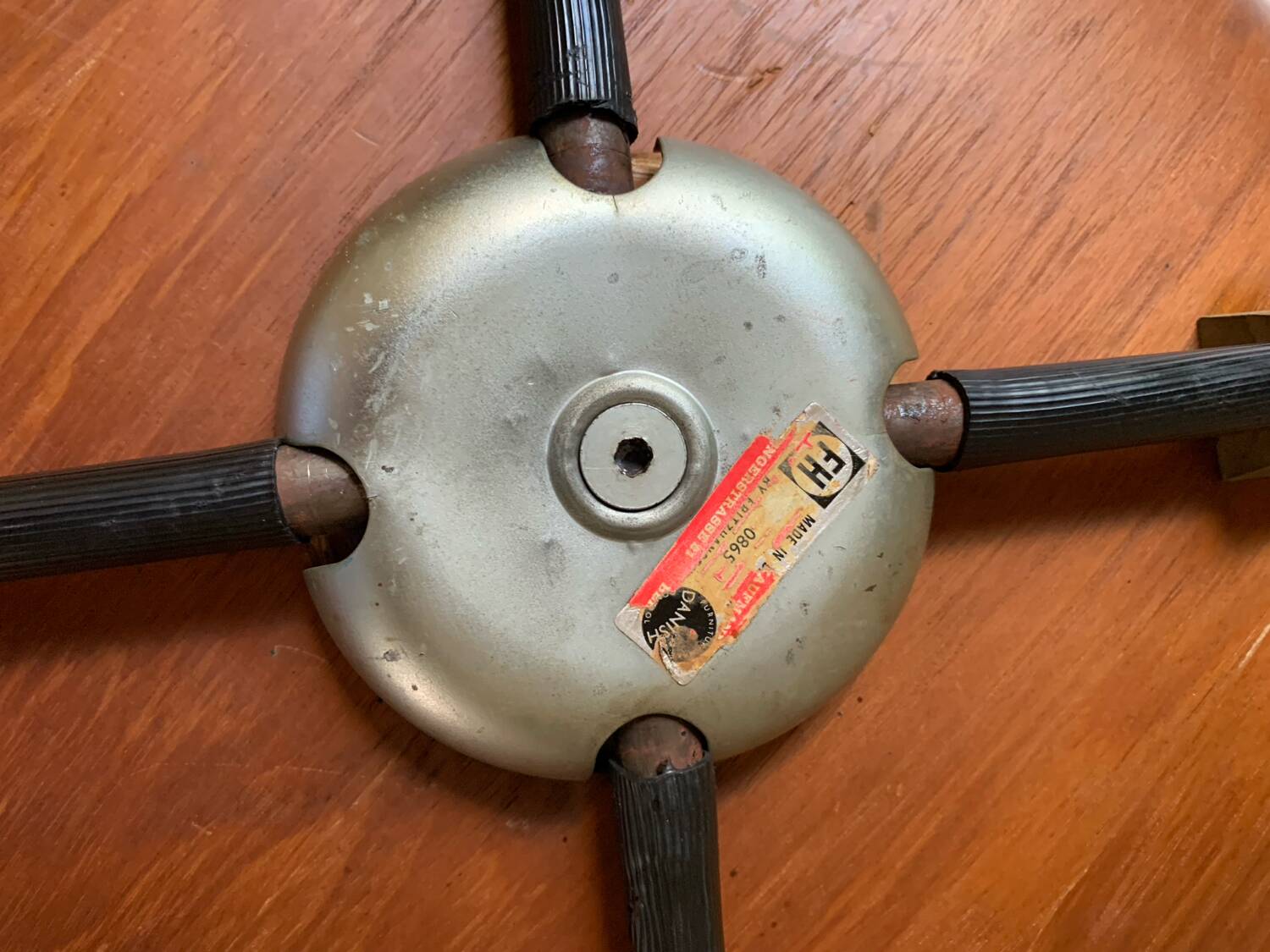 Two Arne Jacobsen "hammer" chairs