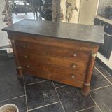 Buffet Empire early 19th century – Black stone top – Finished back