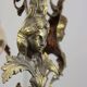 Vintage Patinated Bronze Figural Pendant Lamp