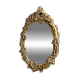 Rococo style mirror in wood and gilded stucco