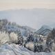 Tableau - Aquarelle paysage de neige Signée Janine Ramond