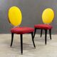 Pair of medallion chairs, Funny Valentine model, by Jean-Charles de Castelbajac, 20th century