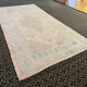 Handmade Pastel Beige Turquoise Area Rug 122x242cm