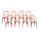 Bent beech wood chairs with straw seats, no. 34 total, 1990-2000