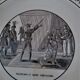 Earthenware plate Montereau 1825 hollow mark Mau N°8 François 1st knight
