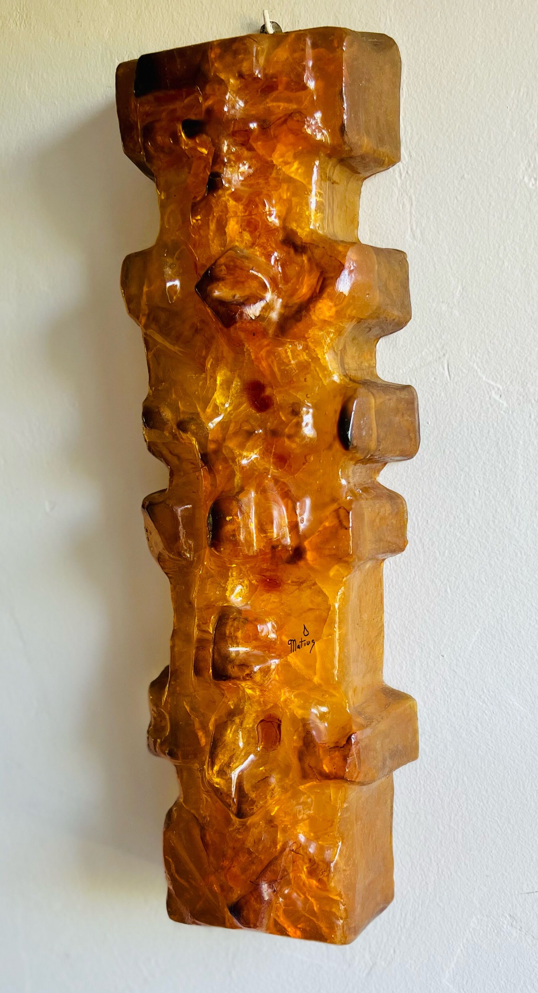 Matius Totem French Pop Art wall lights, sculpture, 1970