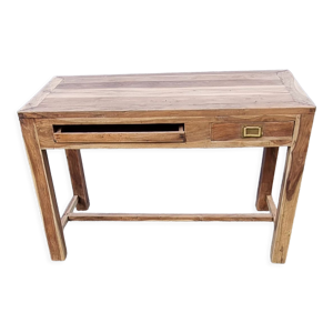 Bureau en bois massif bicolore