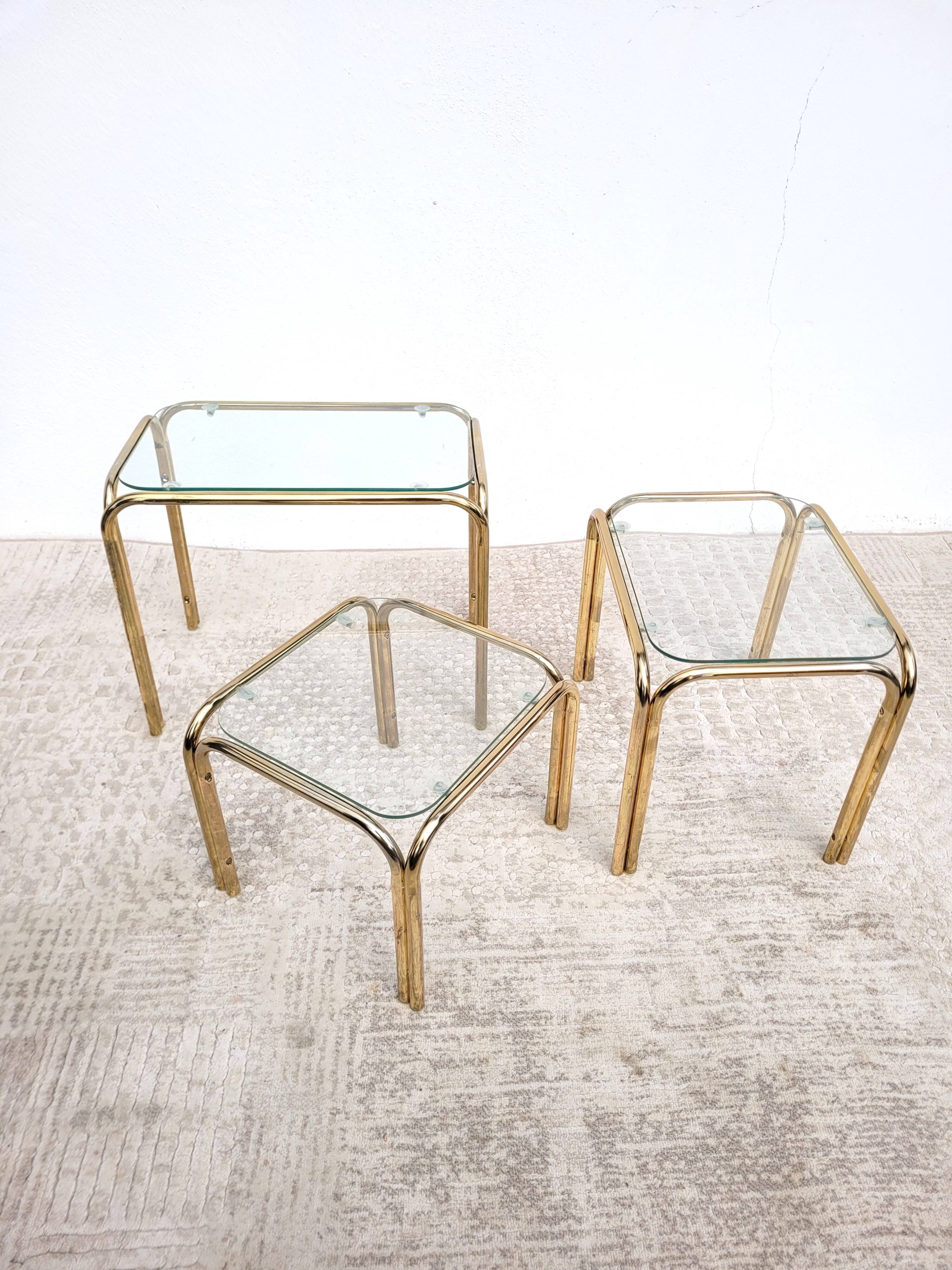 Gold nesting coffee tables