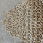 Vintage beige crochet bedspread