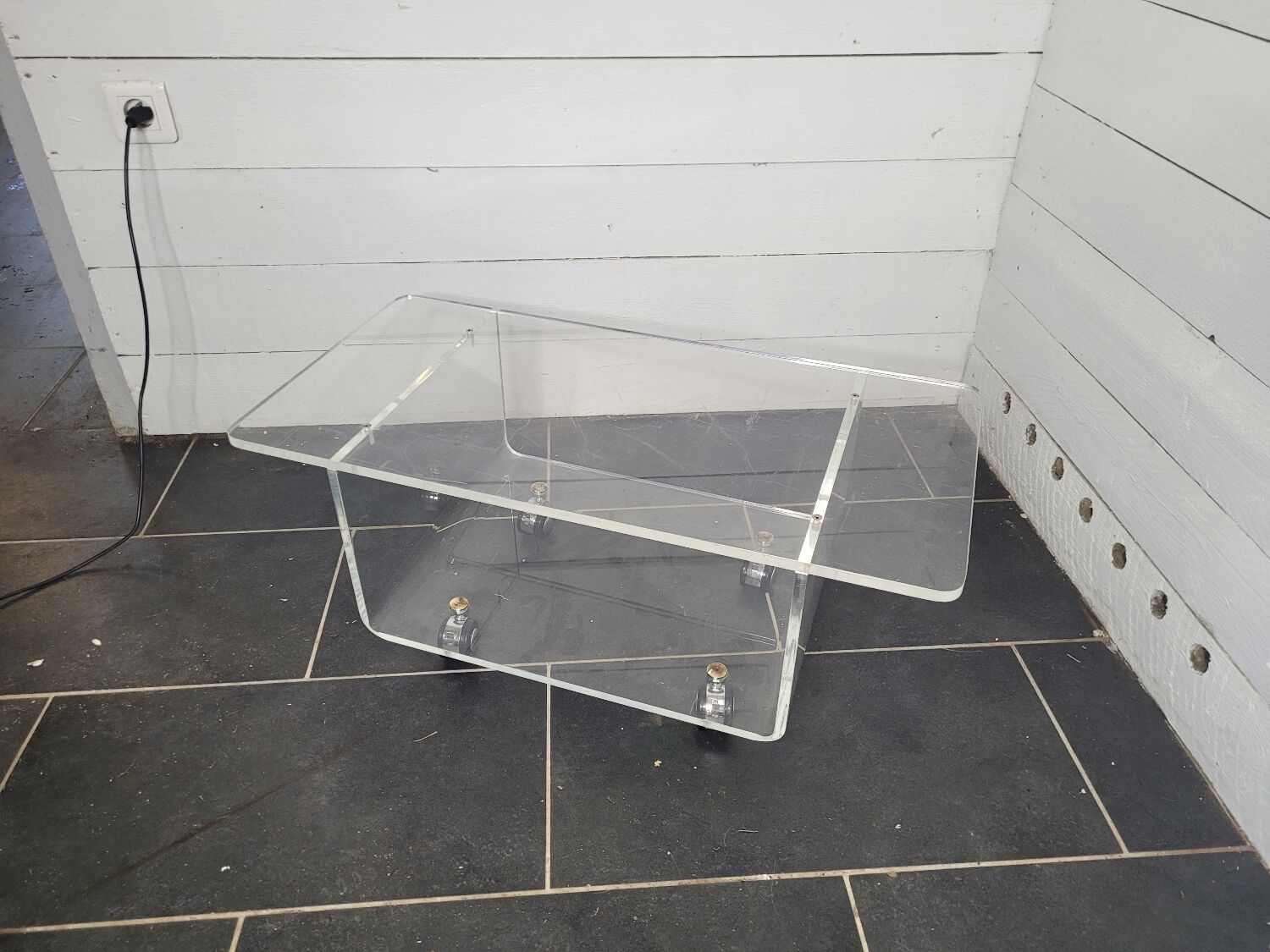 Plexiglas coffee table from the 70s