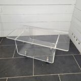 Plexiglas coffee table from the 70s