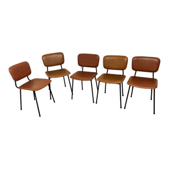 Set of 5 chairs carolina prefacto edition airborne 1960s