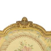 Pair of gilded wooden chairs with upholstery. Louis XVI period.