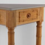 Wooden console table imitating bamboo