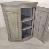 Rustic patinated corner cupboard