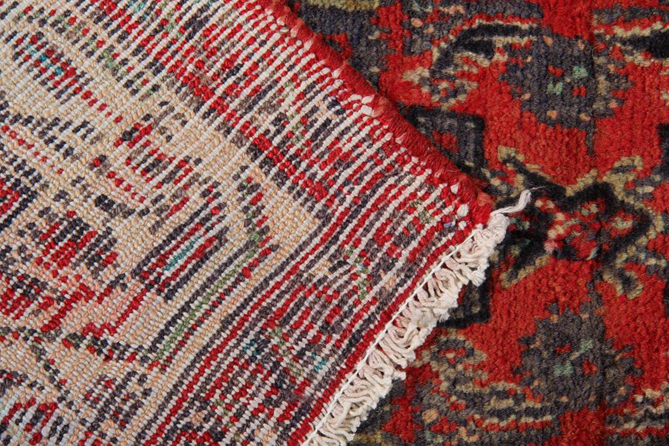 Red Persian runner- Hamadan rug 85x420cm