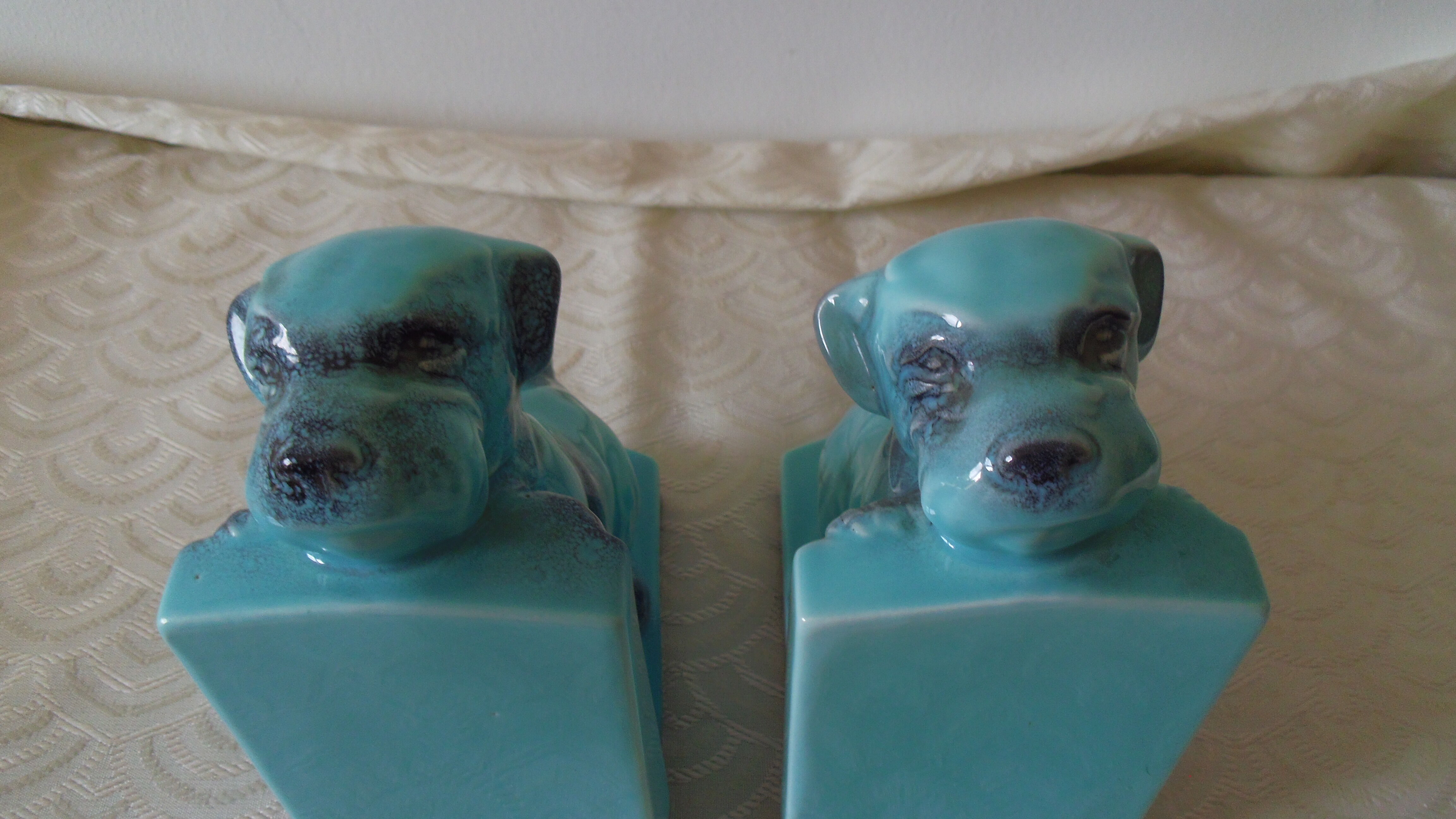 Pair of earthenware bookends