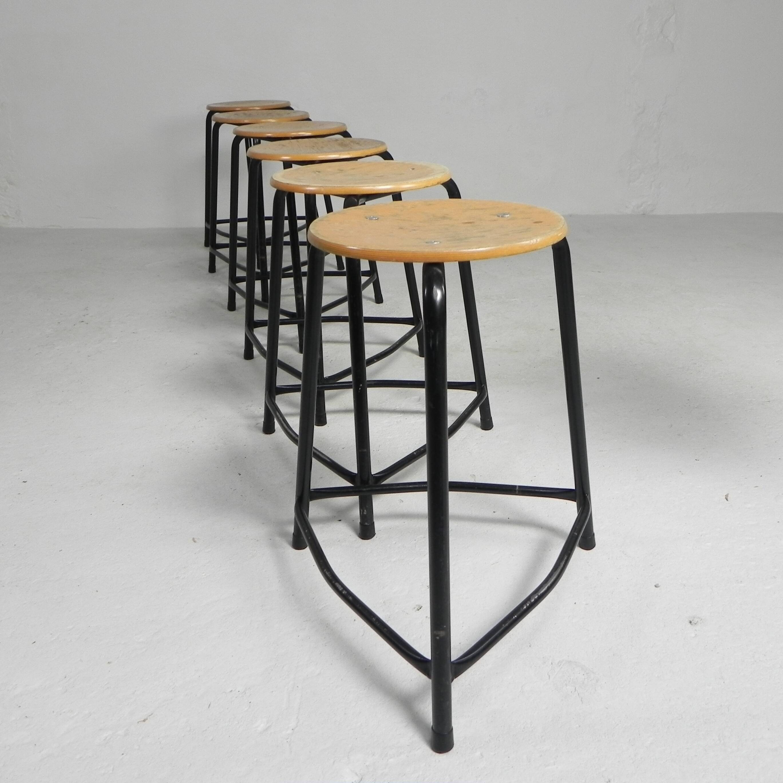 Industrial stackable stool, 55 cm high
