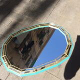 Mirror blue and gold 65x90cm