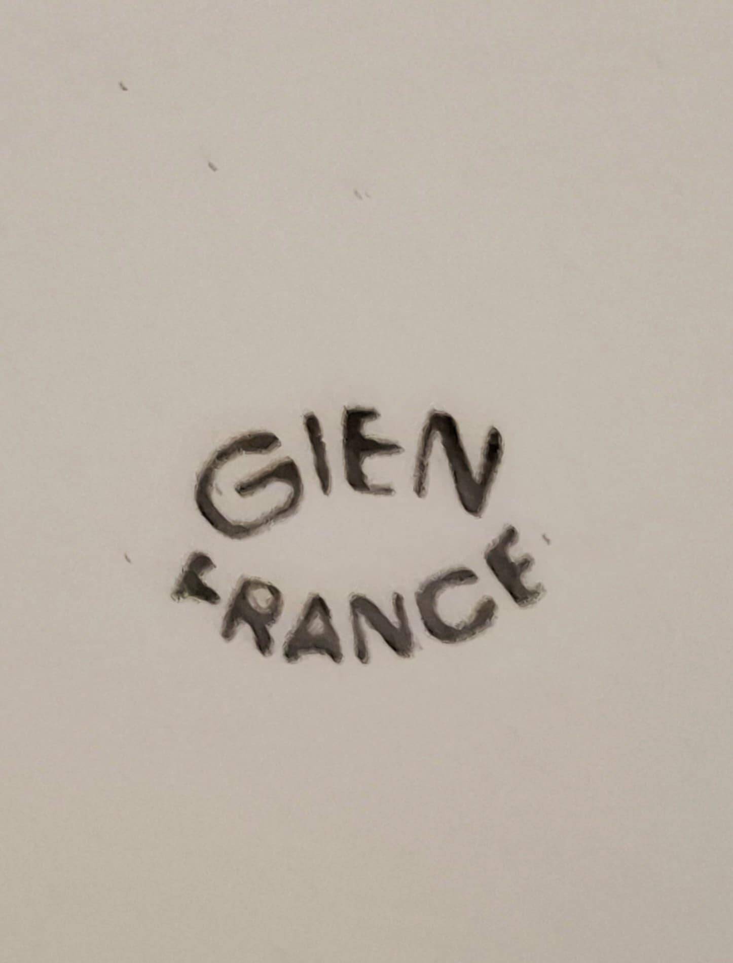 Vintage Floral Pattern Gien Earthenware Dinner Plates