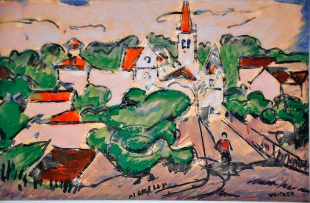 Vanber gouache on paper circa 1960