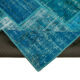 Handmade Oriental Contemporary 174 cm x 243 cm Turquoise Patchwork Carpet