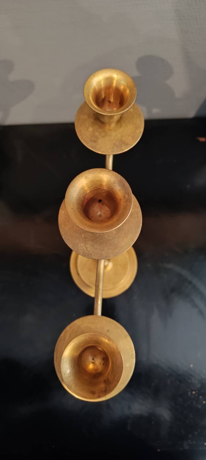 Brass candlestick 3 branches