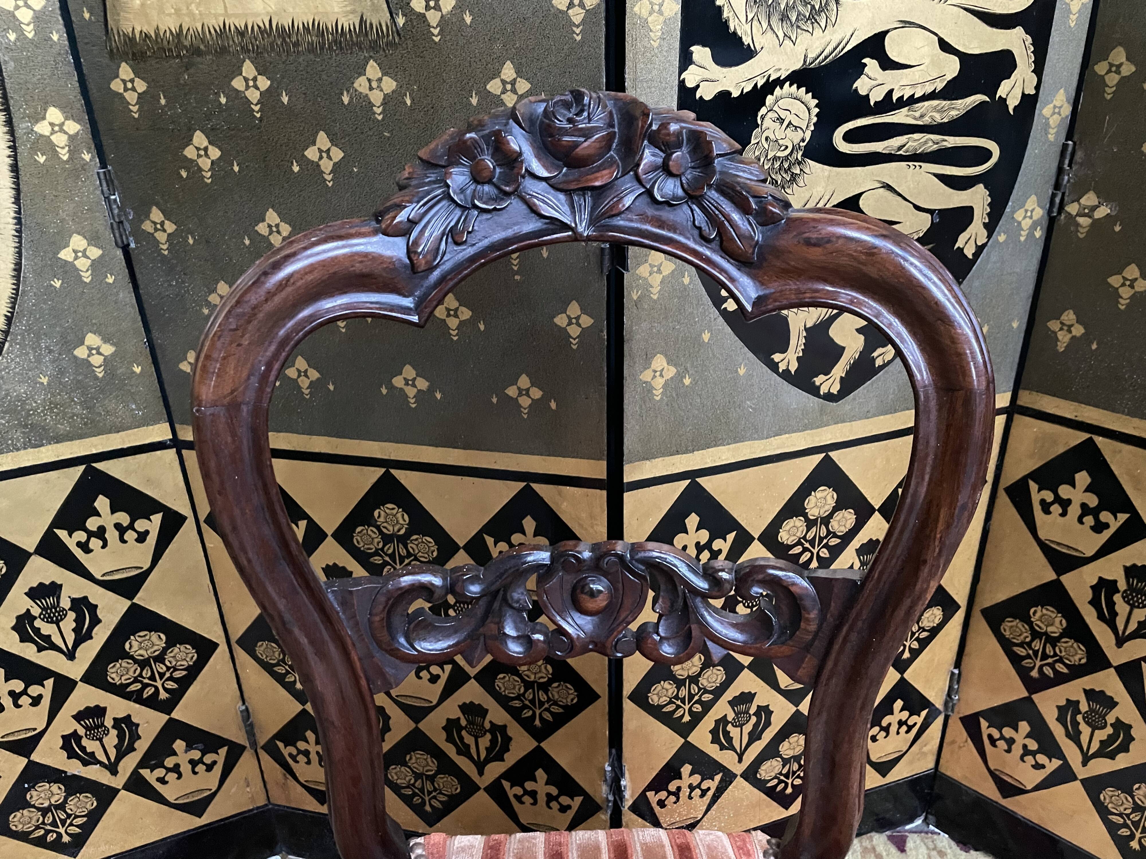 Suite de 6 chaises louis philippe en palissandre