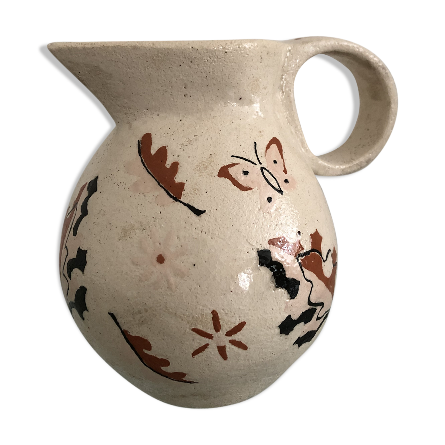 Vintage stoneware pitcher 1950