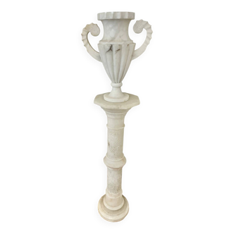 Lampe et Colonne en albâtre