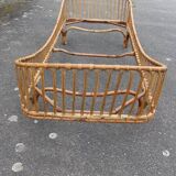 Vintage Italian rattan bed
