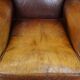Vintage Sheepskin Leather Wingback Chair