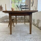 Table de ferme en pin et chêne