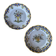 Lot de 2 assiettes décoratives en faïence de Desvres