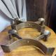Brutalist wrought iron candlestick pair