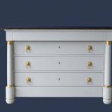 Empire style chest of drawers, 19th century, painted