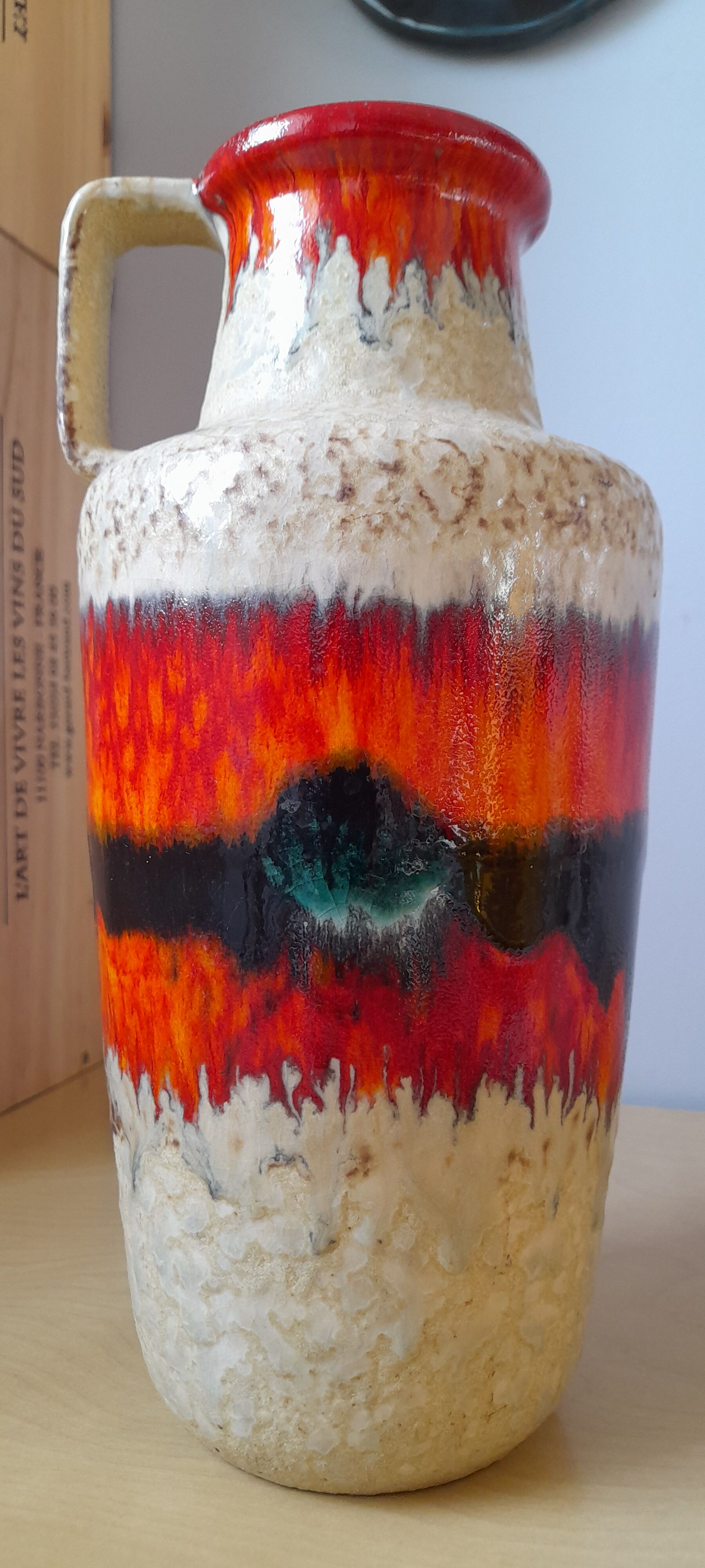 Vase fat lava 70s