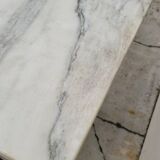 Marble and cast iron restaurant bistro table